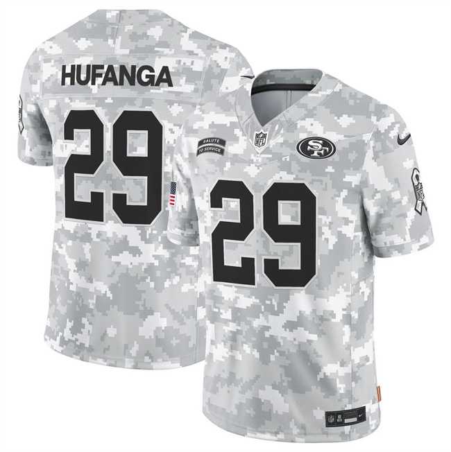 Men%27s San Francisco 49ers #29 Talanoa Hufanga 2024 F.U.S.E Arctic Camo Salute To Service Limited Stitched Jersey Dyin